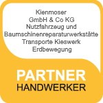 Logo Kienmoser GmbH & Co. KG  Nutzfahrzeug- und Baumaschinenreparaturwerkstätte  Transporte - Kieswerk - Erdbewegung